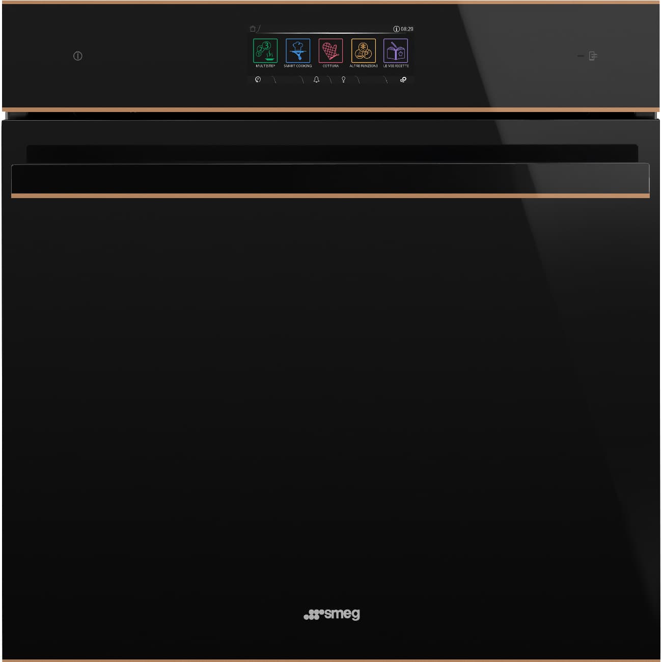 SMEG SO6606WS4PNR combi-stoom oven, Zwart