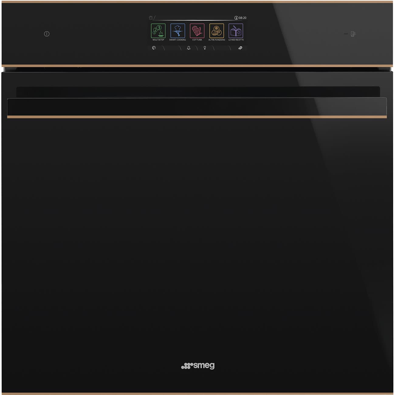 SMEG SOP6606WS2PNR combi-stoom oven, Zwart