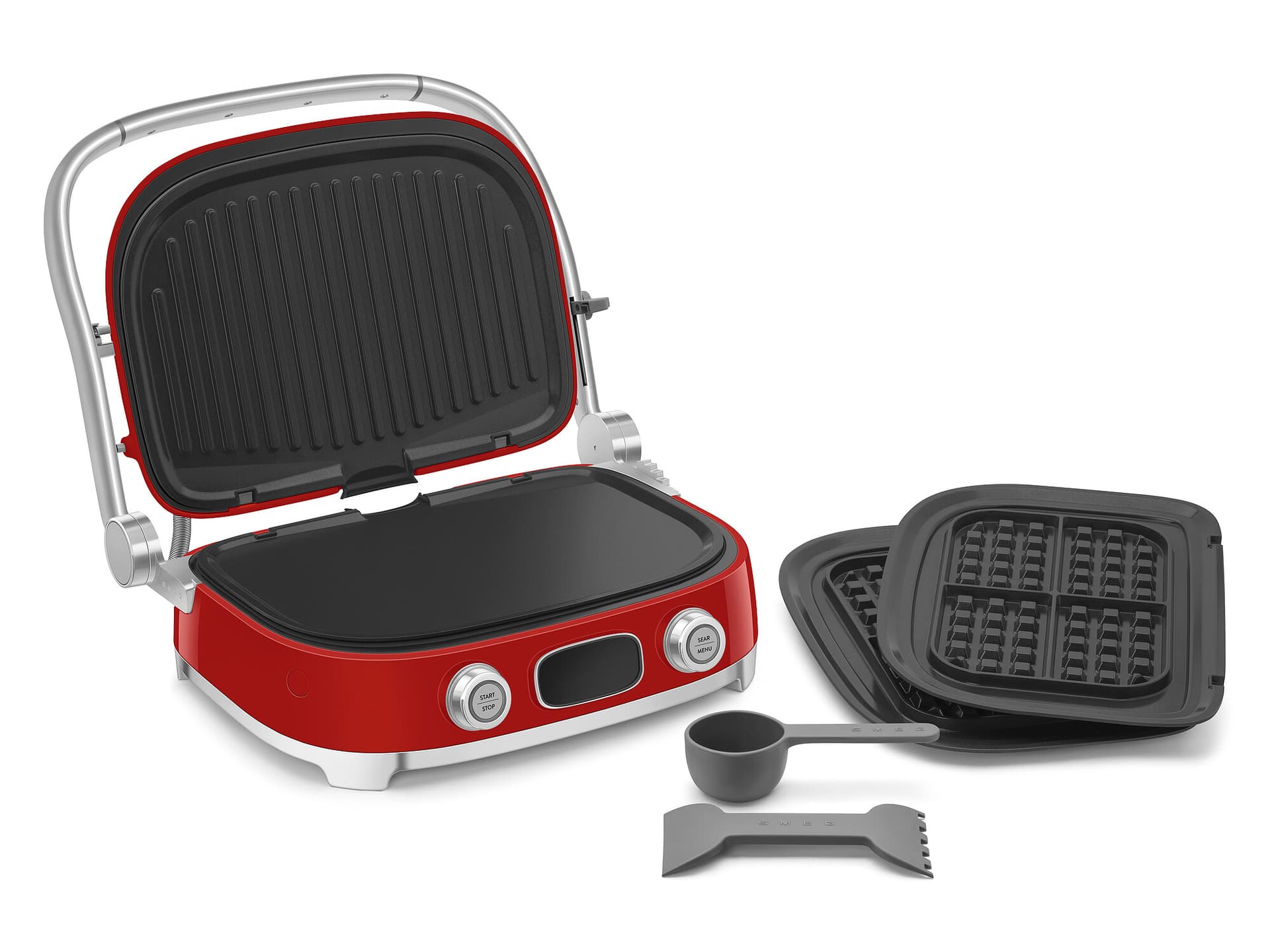 SMEG MGF01RDEU Multiuse Grill rood (afbeelding 2 van 2)