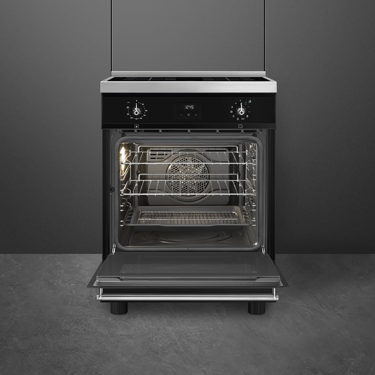 SMEG C6IPBLT2 fornuis, Zwart (afbeelding 4 van 8)