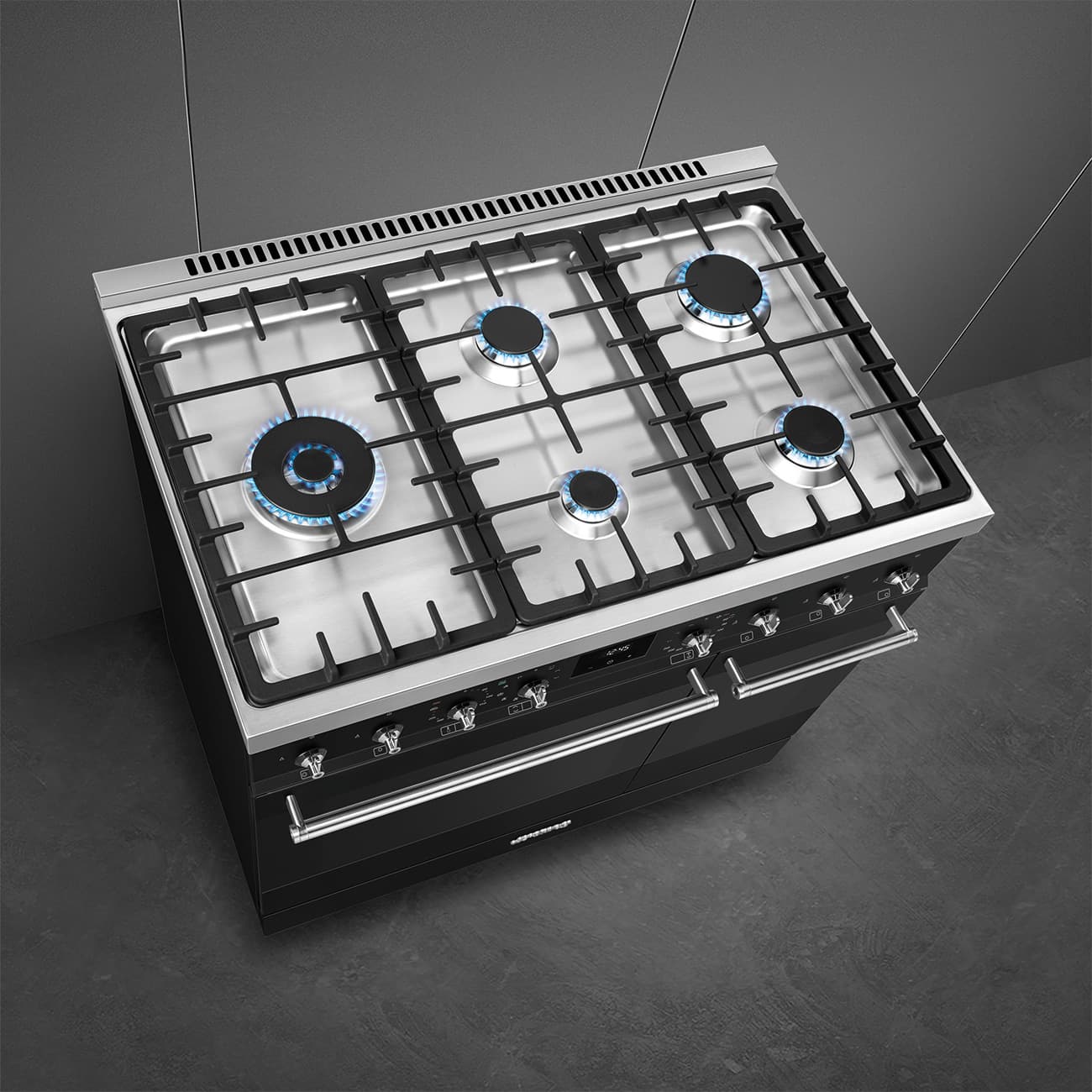 SMEG C92GPMBNLK2 fornuis, Mat zwart (afbeelding 5 van 7)