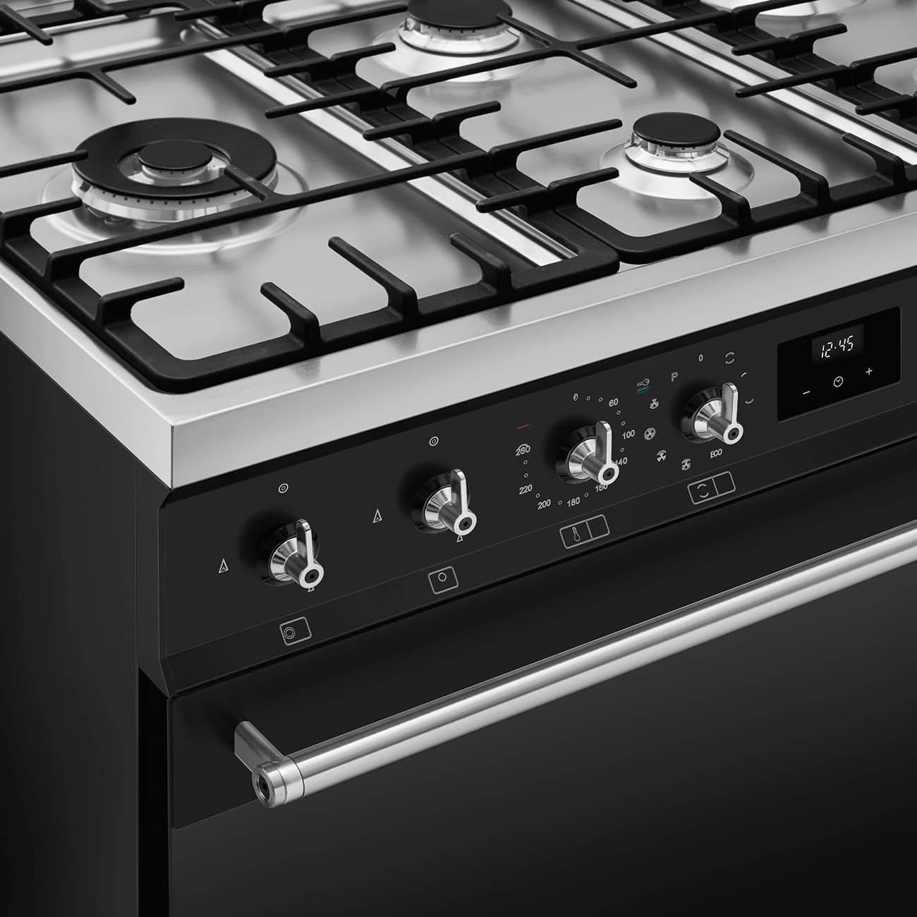 SMEG C92GPMBNLK2 fornuis, Mat zwart (afbeelding 6 van 7)