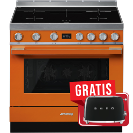 Smeg CPF9IPOR inductie fornuis oranje