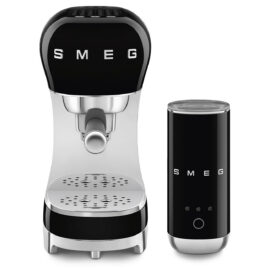 Smeg ECF12BLEU espressomachine en melkschuimer zwart