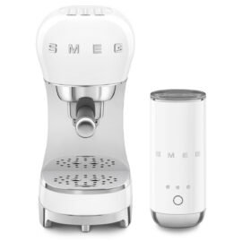 Smeg ECF12WHEU espressomachine en melkschuimer wit